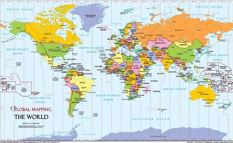 World A4 Timezones Map - Global Mapping (ISBN: 9781905755370) | Map ...