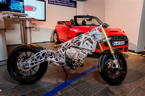 BMW hints at future plans, with 3D-printed motorcycle frame