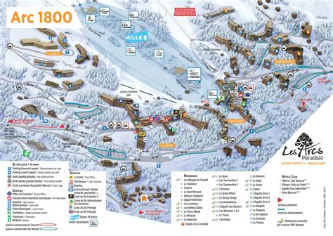 Les Arcs 1800 map