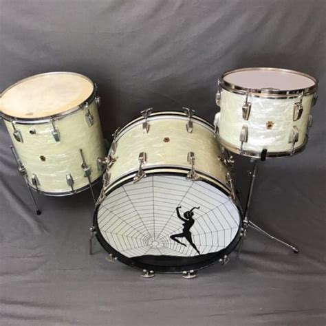 1950s WFL Drum Set in WMP – Orange Tag Vintage Drums