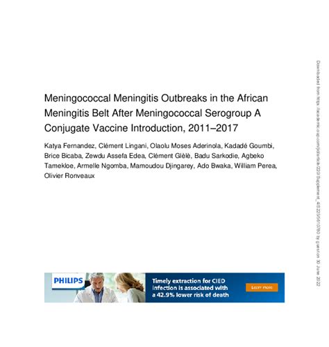 (PDF) Meningococcal Meningitis Outbreaks in the African Meningitis Belt After Meningococcal ...