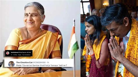 Sudha Murthy Says Akshata Murthy Made Rishi Sunak The PM Of Britain; The Internet Says ‘Zyada Ho ...