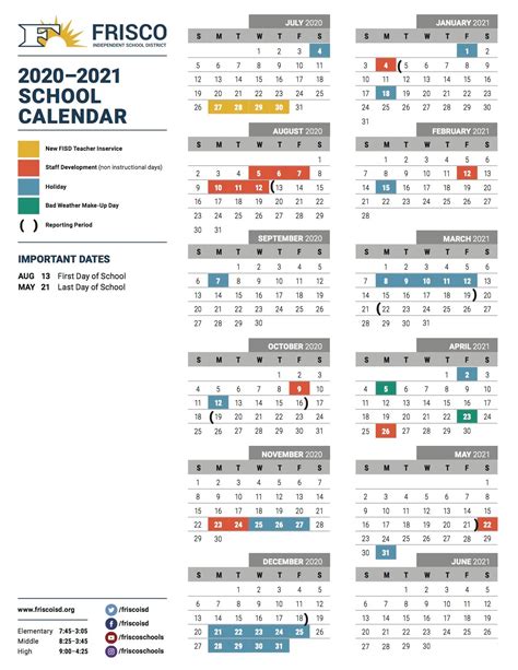 Frisco Isd 2021 Calendar - Calendar Page