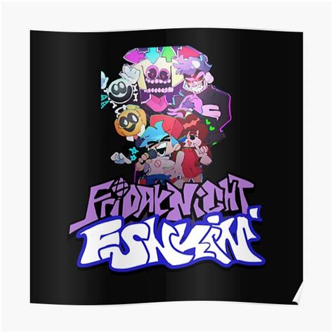 "Friday Night Funkin Characters" Poster for Sale by SharonGidley | Redbubble