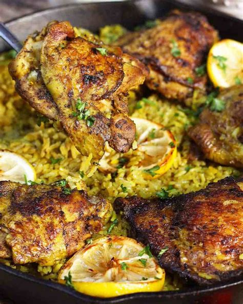 One Pot Middle Eastern Chicken and Rice - Ev's Eats