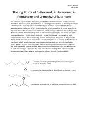 Boiling Points of 1-Hexanol 2-Hexanone 2-Pentanone and 3-methyl-2-butanone.docx - Jeremy Leangki ...