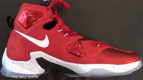 Nike Air Lebron James 13 Red Shoe Review By Cousin Delz - YouTube