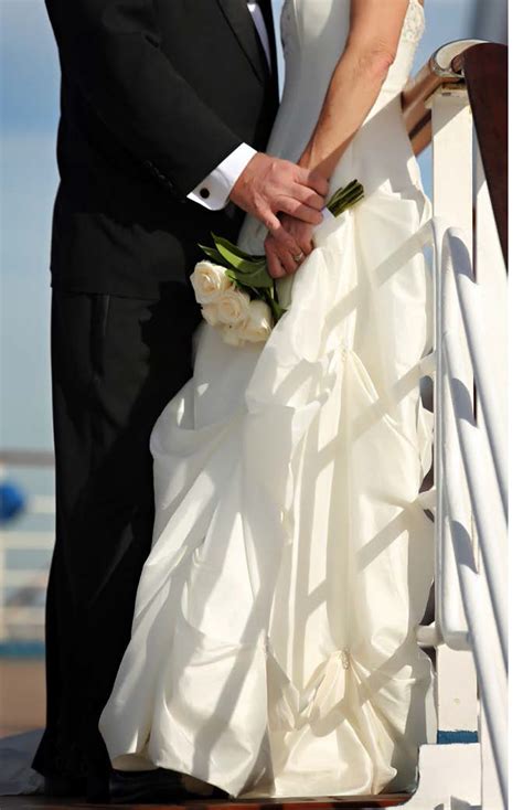 Bride and Groom on Stairs