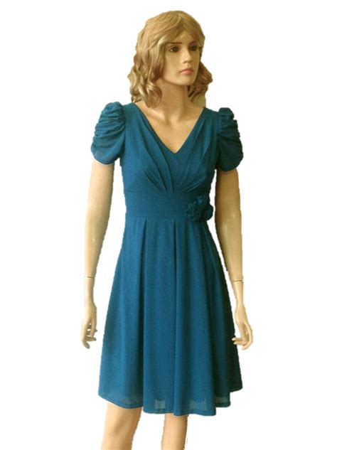 Teal Blue Bridesmaid Dress. Dress With Sleeves. - Etsy