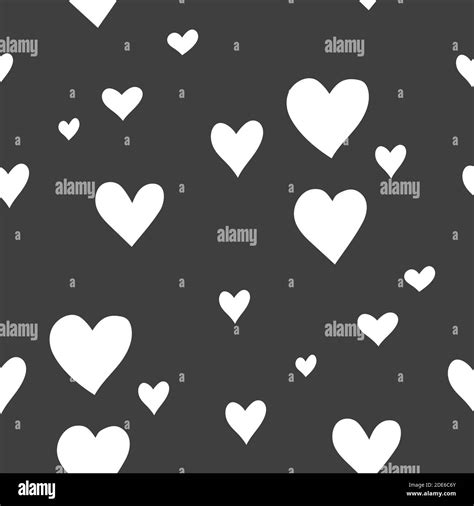 Heart Pattern Wallpaper Black And White