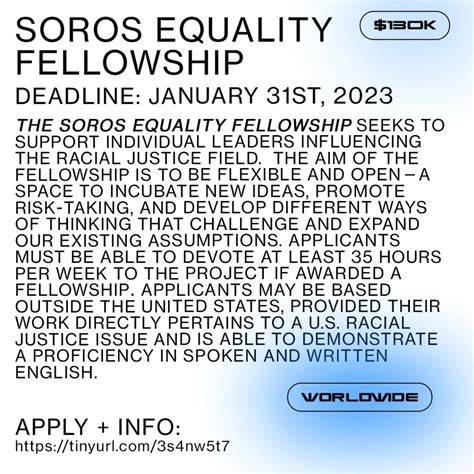 Soros Equality Fellowship | Open Society Foundations – Opportunity Listings