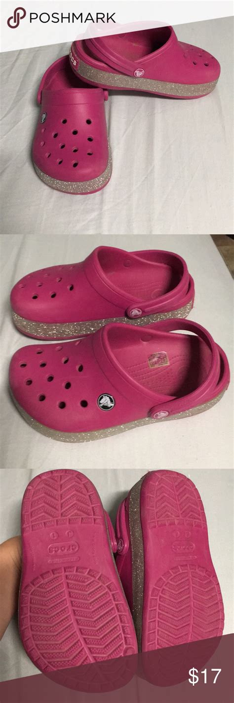 Girls pink sparkly crocs | Pink sparkly, Pink girl, Crocs