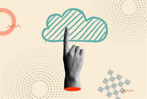 Cloud Computing Icon And Human Hands In Retro Collage Vector Illustration Stock Illustration ...