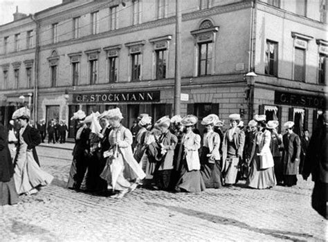 Finnish women marching for equal rights1905 photo credit: Helsinki City Museum Helsinki ...