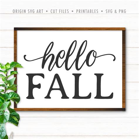 Drawing & Illustration Art & Collectibles Digital Hello Fall SVG autumn ...