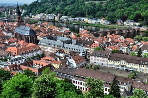 Elevated View of Old Town in Heidelberg, Germany - Encircle Photos