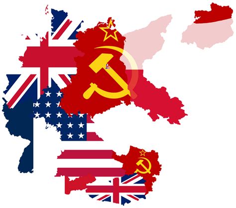 Flag-map of Allied-Occupied Germany and Austria by nguyenpeachiew on DeviantArt