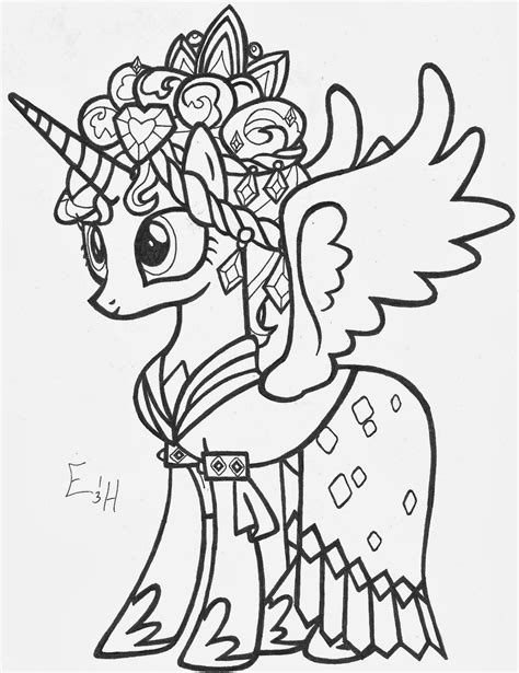 My Little Pony Coloring Pages Princess Cadence Wedding - Coloring Home