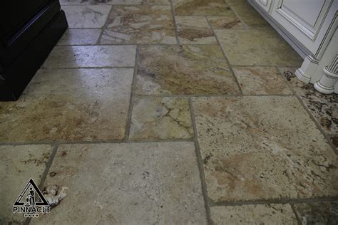 Tumbled Travertine floor deep cleaning, refinishing, and repair Repair ...