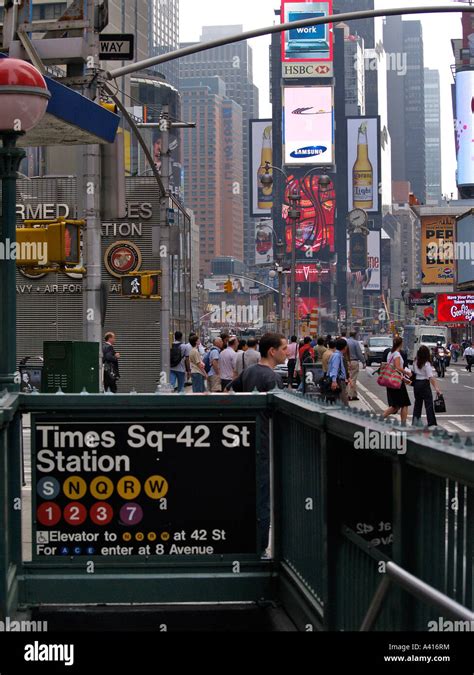 42nd Street Subway Station Time Square New York Travel Stock Photo - Alamy