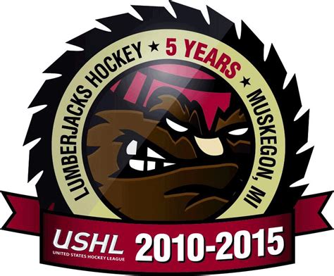 Muskegon Lumberjacks Logo - Anniversary Logo - United States Hockey ...