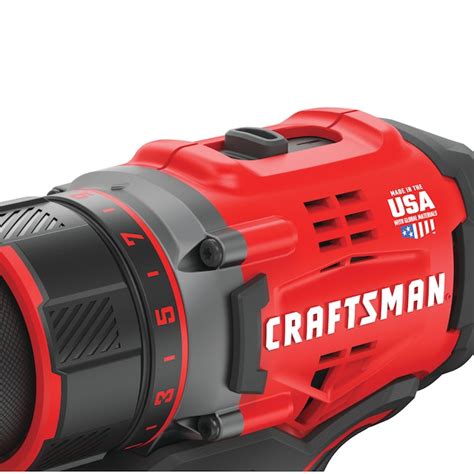 CRAFTSMAN V20 20-volt 1/2-in Keyless Brushless Cordless Drill (2-Batteries, Charger and Soft Bag ...