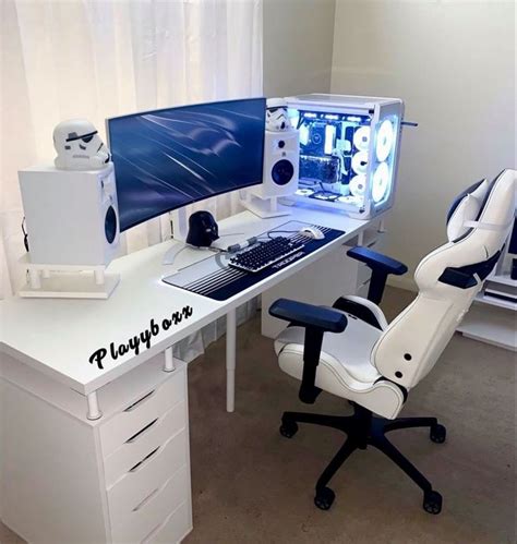 One of the cleanest White gaming setups out there ⚔️ The white PC looks amazing and pairs ...