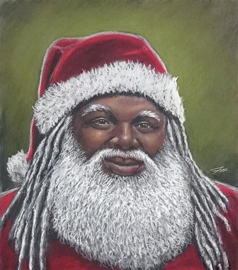 African American Santa Claus by Jeffrey Kearns | African american artwork, Black santa, Black ...