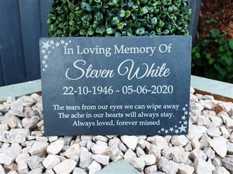 Grave memorial slate memorial plaque in loving memory | Etsy in 2021 ...