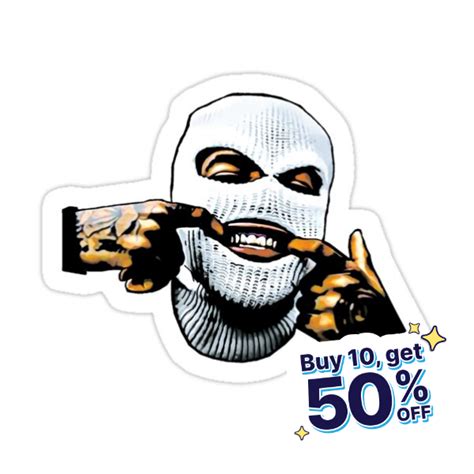 "Ski Mask Sticker" Sticker for Sale by kalaheeks | Sticker graffiti ...