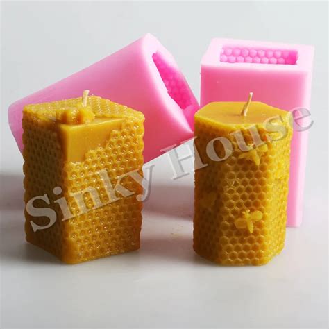 Honeycomb Silicone Molds Clay Candle Molds for DIY Candle Free Shipping Silicone Candle Soap ...