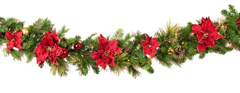 Decorative Garland - Crimson Harvest Battery Operated LED Christmas Garland, Warm White Lights