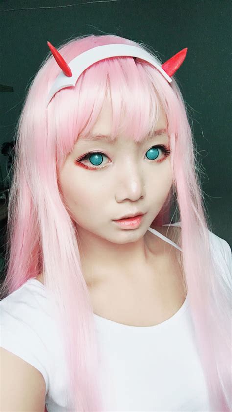 Zero Two cosplay by HazelBoaMiki | Zero two cosplay, Cosplay makeup, Cosplay