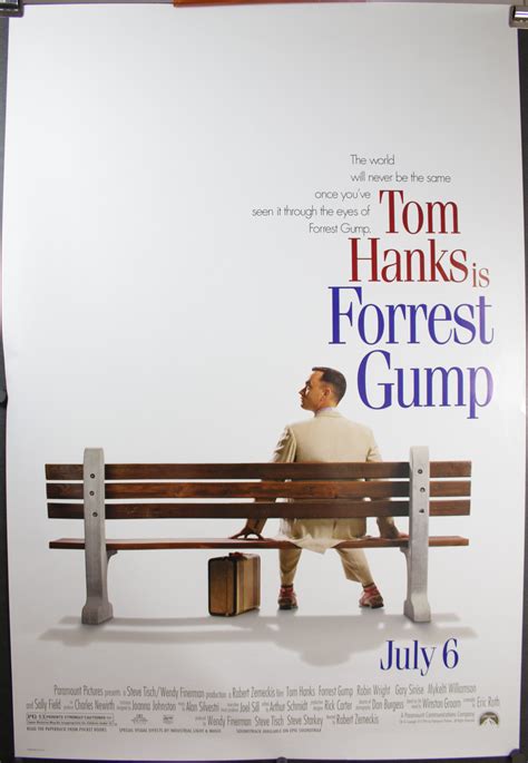 FORREST GUMP, Original Rolled Tom Hanks Teaser Movie Poster - Original Vintage Movie Posters