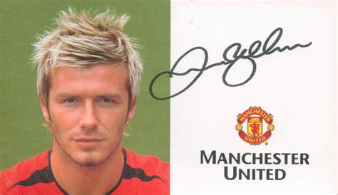 Bid Now: David Beckham Signed Man Utd Photographed Signature Card ...