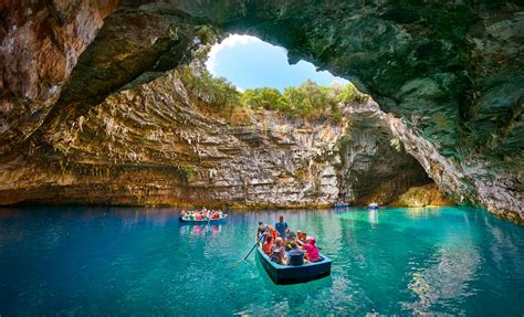 Melissani Lake and Myrtos Beach Tour