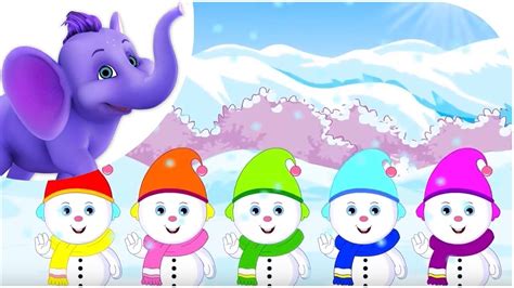 Five Little Snowmen with Lyrics & Sing Along - YouTube