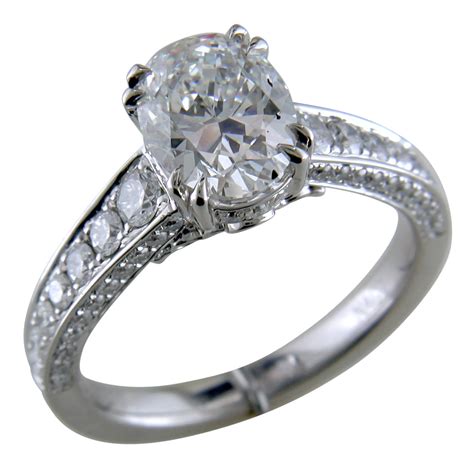 Oval Brilliant 2 Carat Diamond Platinum Engagement Ring | Nagi Jewelers