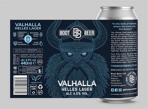 Valhalla Beer Label Design for Boot Beer Brewery on Behance