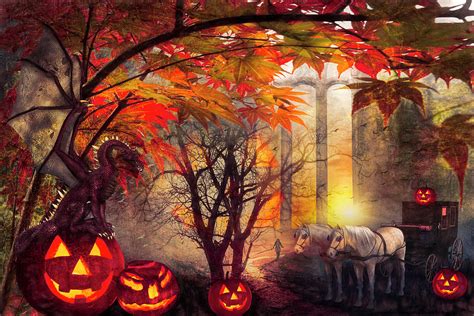 Halloween Night Digital Art by Debra and Dave Vanderlaan - Fine Art America