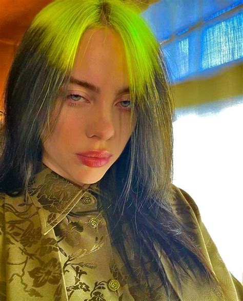 Billie Eilish Photo Shoot Green Hair