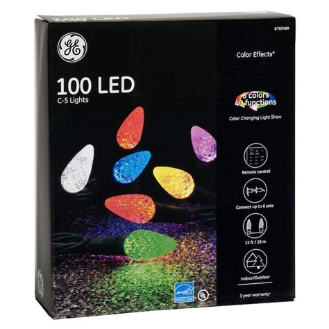 GE Color Effects 100-Count 33-ft Multi-Function Warm White Color Changing LED Plug-In Christmas ...