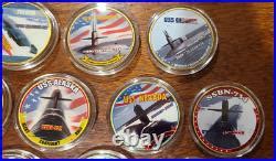 Lot of 18 US Navy Submarine Challenge Coins SSBN /SSGN Ballistic ...