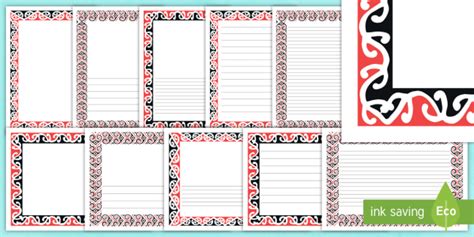 Kōwhaiwhai Patterns Page Borders Pack (Teacher-Made)