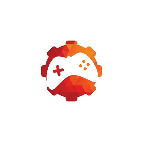 Game with Gear logo template vector. Joystick design Icon. GEAR GAME ...