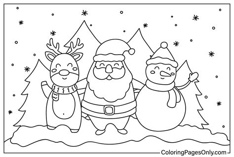 Christmas Wallpaper Color Page - Free Printable Coloring Pages
