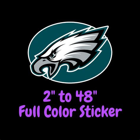 Philadelphia Eagles Full Color Vinyl Sticker Hydroflask | Etsy