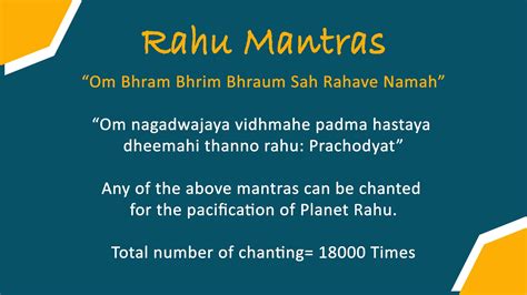 Powerful Rahu Beej Mantra108 Times | राहु बीज मंत्र | Vedic Mantra Chanting by Brahmin | Mantras ...