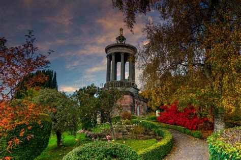 Ayrshire Gardens that Commemorate Burns in Autumn at Sunset Alloway by Ayr Scotland Stock Photo ...