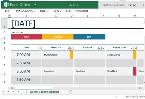 How To Easily Create Class Schedules Using Excel